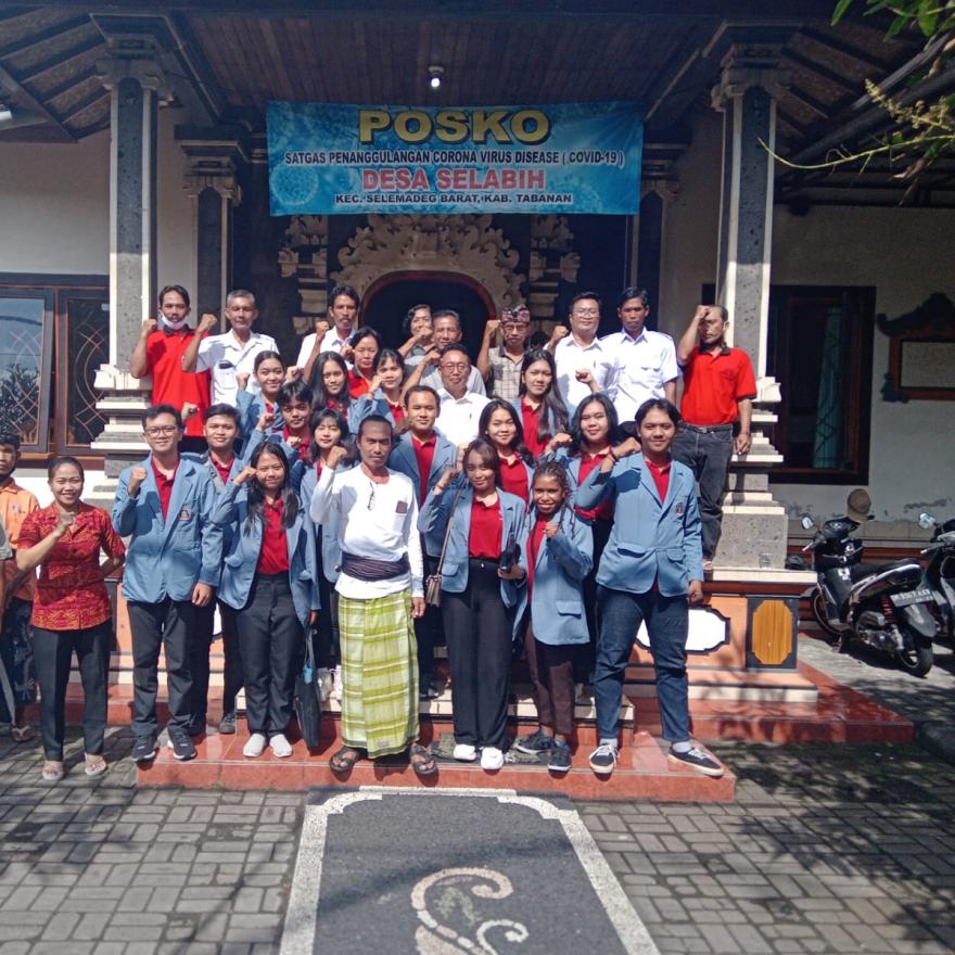 PENERIMAAN MAHASISWA KKN DARI UNDIKSA SINGARAJA DI DESA SELABIH